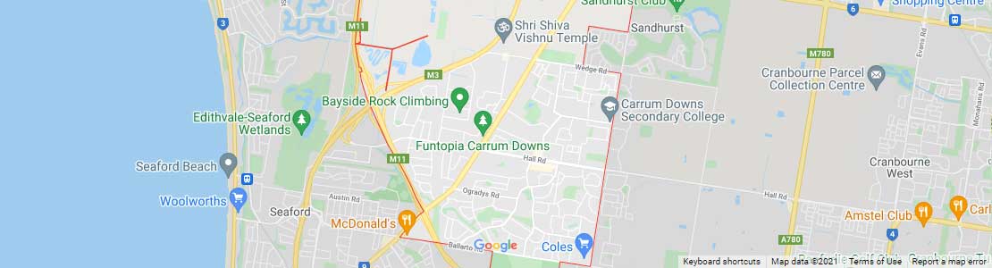 Carrum Downs map area