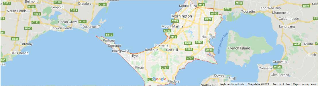 Mornington Peninsula map area