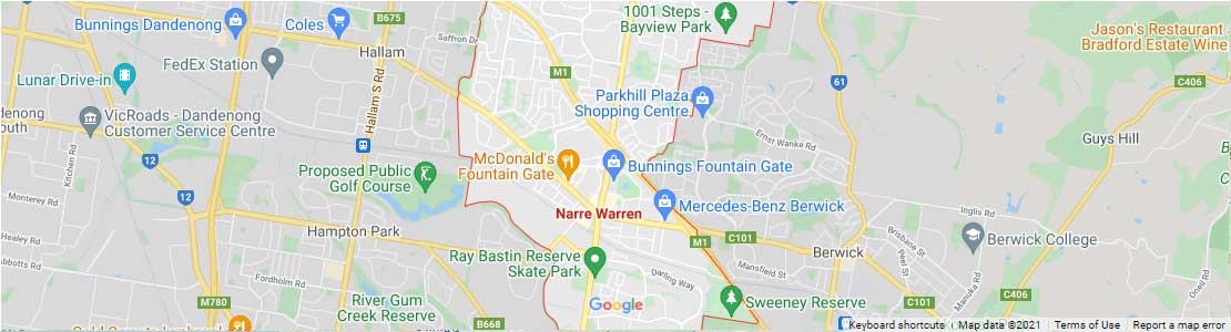 Narre Warren map area